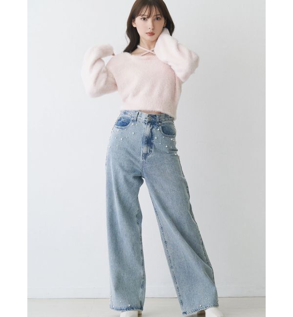 MERCURYDUO「【追加生産】パールデニムパンツ」|デニム|