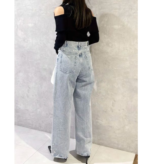 MERCURYDUO「【追加生産】パールデニムパンツ」|デニム|