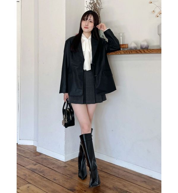 MERCURYDUO「ベルト付きチェックプリーツミニスカパン」|その他|