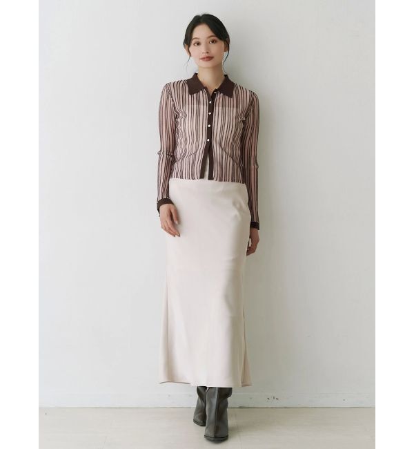 MERCURYDUO「サテンナロースカート」|スカート|