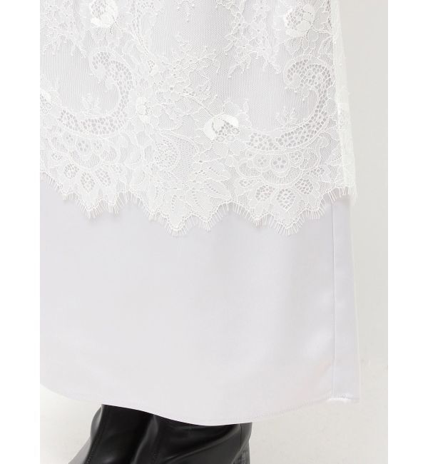 MERCURYDUO「レースレイヤードナロースカート」|スカート|