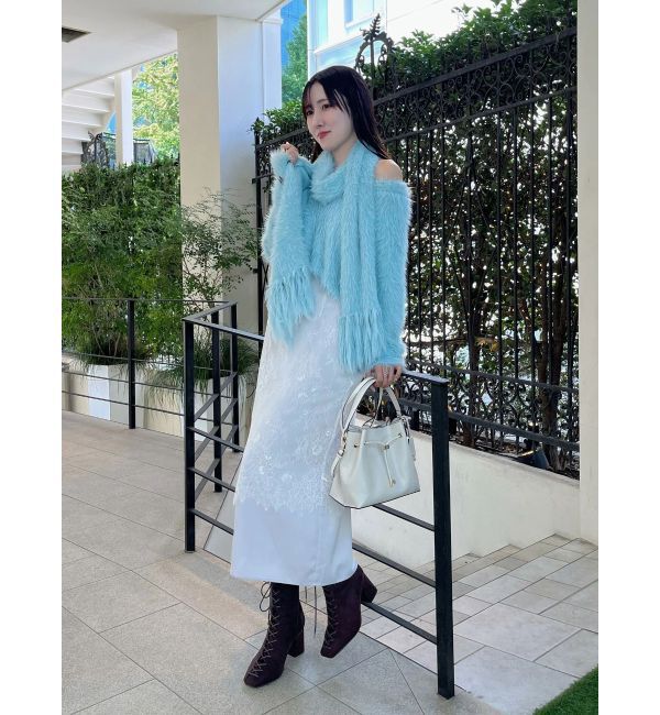 MERCURYDUO「レースレイヤードナロースカート」|スカート|