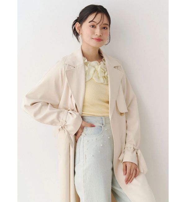 MERCURYDUO「バックチュールトレンチコート」|トレンチコート|