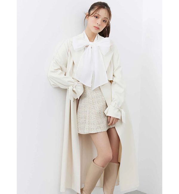 MERCURYDUO「バックチュールトレンチコート」|トレンチコート|