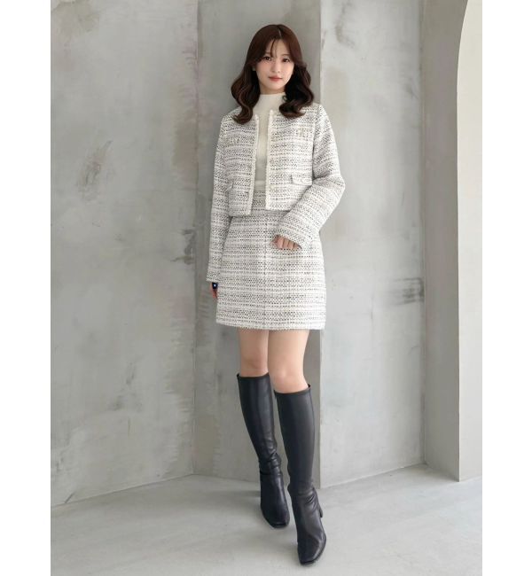 MERCURYDUO「ツイードノーカラージャケット」|その他|