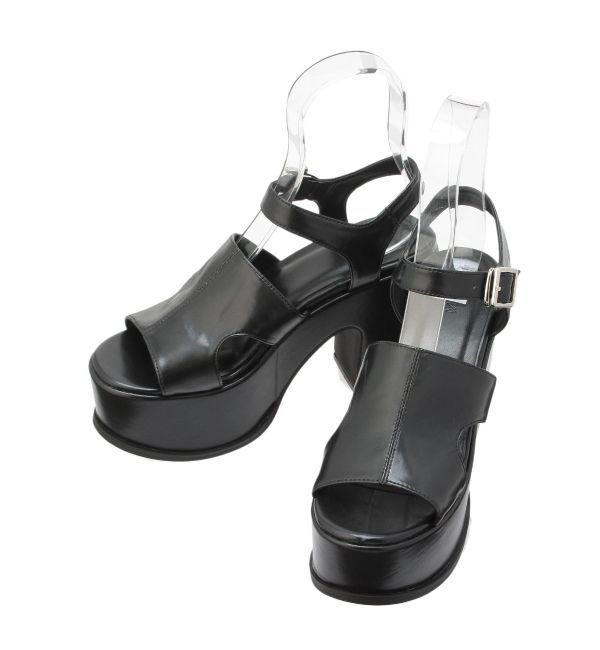 MURUA「プラットフォームカットワークサンダル」|サンダル|