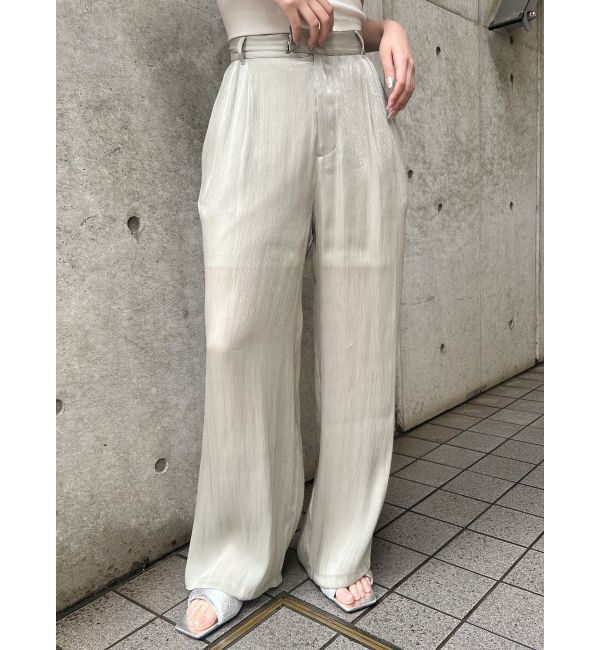 MURUA「シャイニーシアーパンツ」|その他|ライトグリーン