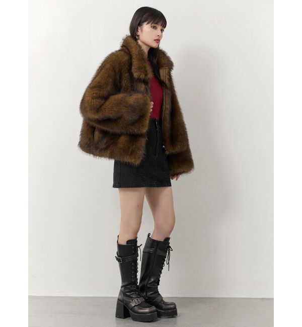 MURUA「レースアップベルトロングブーツ」|ロングブーツ|