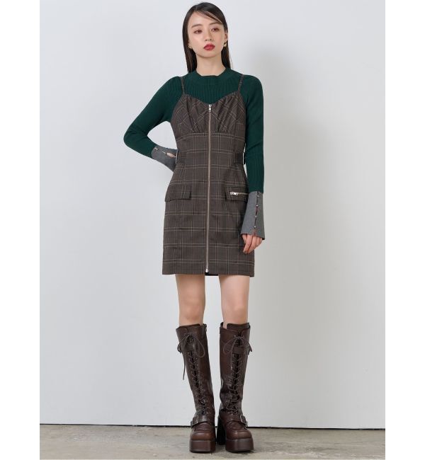 MURUA「レースアップベルトロングブーツ」|ロングブーツ|