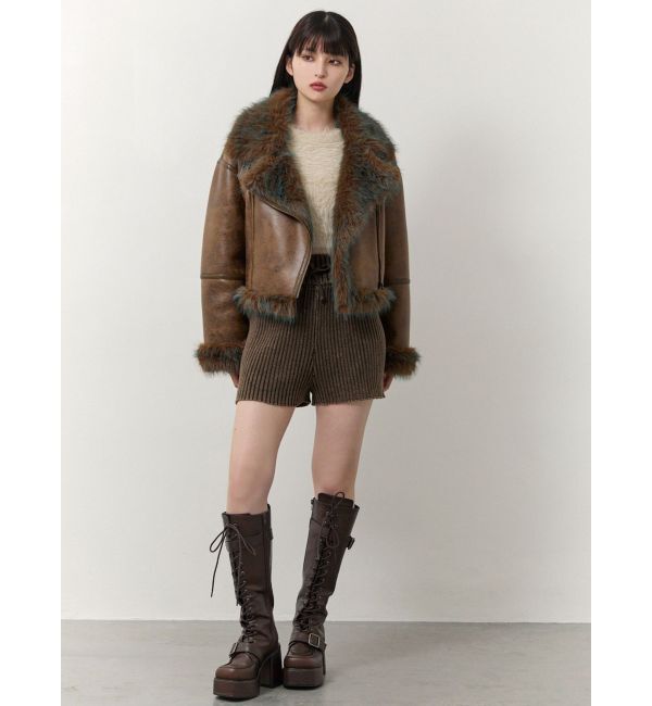 MURUA「レースアップベルトロングブーツ」|ロングブーツ|