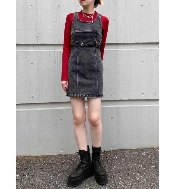 MURUA「プラットフォームレースアップブーツ」|ロングブーツ|