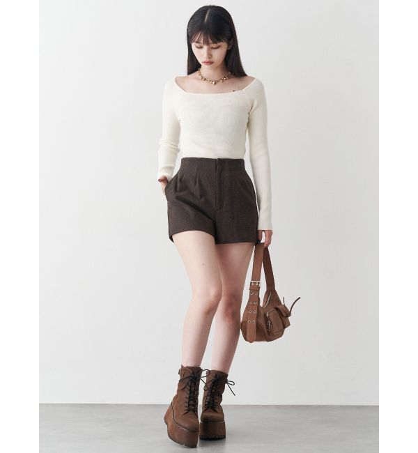 MURUA「プラットフォームレースアップブーツ」|ロングブーツ|