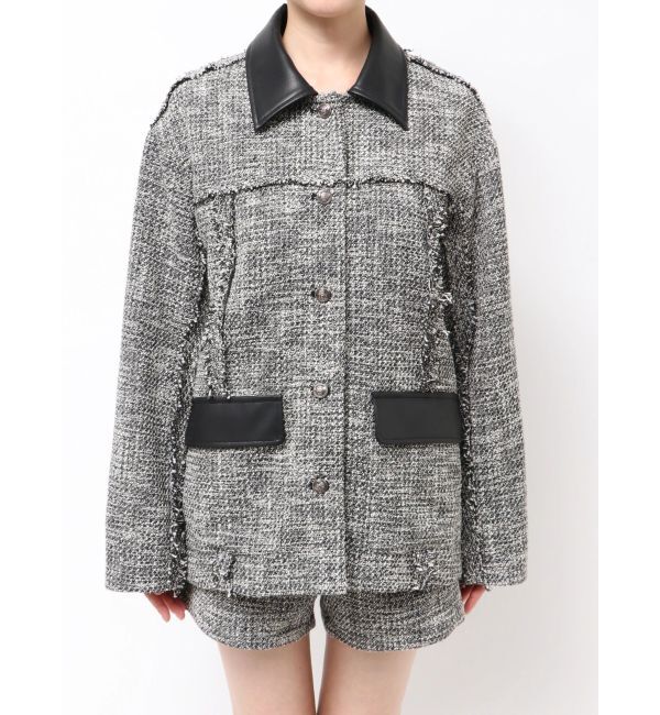 MURUA「ツイードミドルジャケット」|テーラードジャケット|