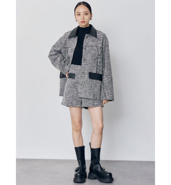 MURUA「ツイードミドルジャケット」|テーラードジャケット|