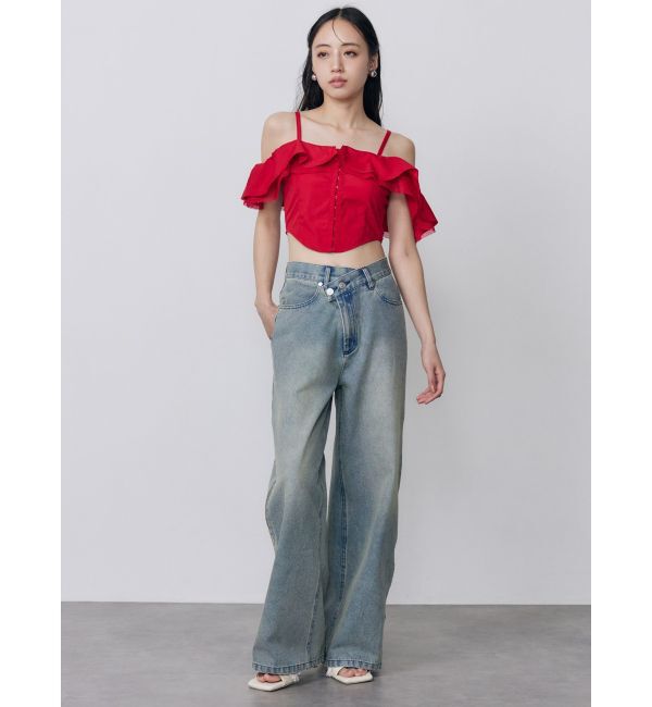 MURUA「ストラップオフショルダーブラウス」|シャツ・ブラウス|