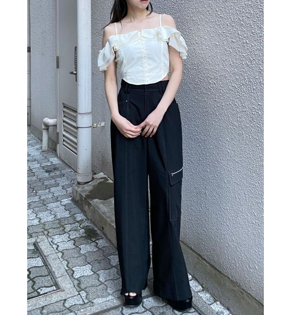 MURUA「ストラップオフショルダーブラウス」|シャツ・ブラウス|