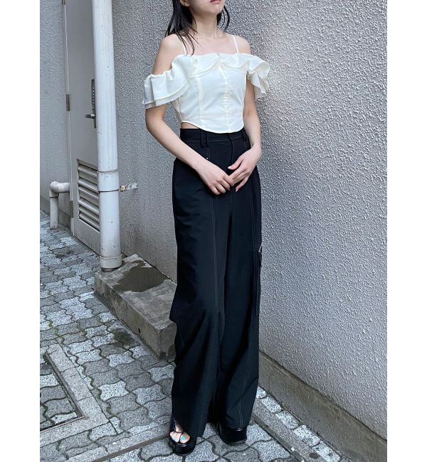 MURUA「ストラップオフショルダーブラウス」|シャツ・ブラウス|