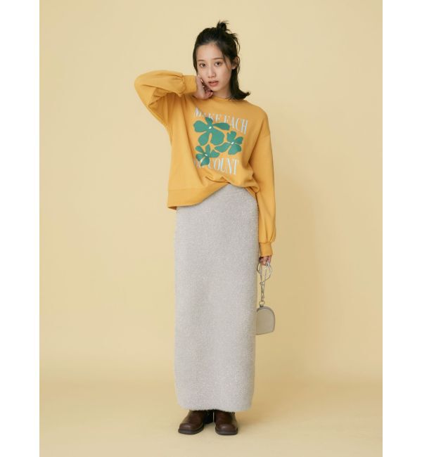 Ungrid「【WEB限定】フラワープリントスウェット」|スウェット・ジャージ|