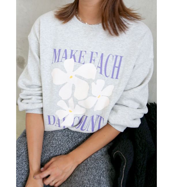 Ungrid「【WEB限定】フラワープリントスウェット」|スウェット・ジャージ|