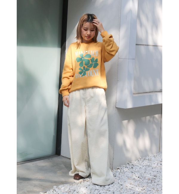 Ungrid「【WEB限定】フラワープリントスウェット」|スウェット・ジャージ|