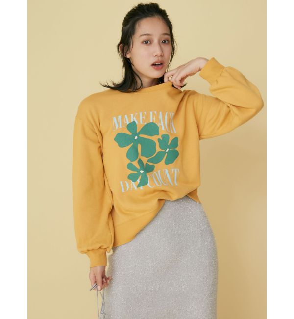 Ungrid「【WEB限定】フラワープリントスウェット」|スウェット・ジャージ|