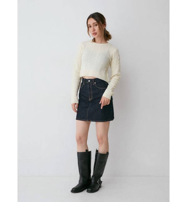 Ungrid「バックルコンビロングブーツ」|ロングブーツ|