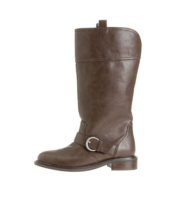 Ungrid「バックルコンビロングブーツ」|ロングブーツ|