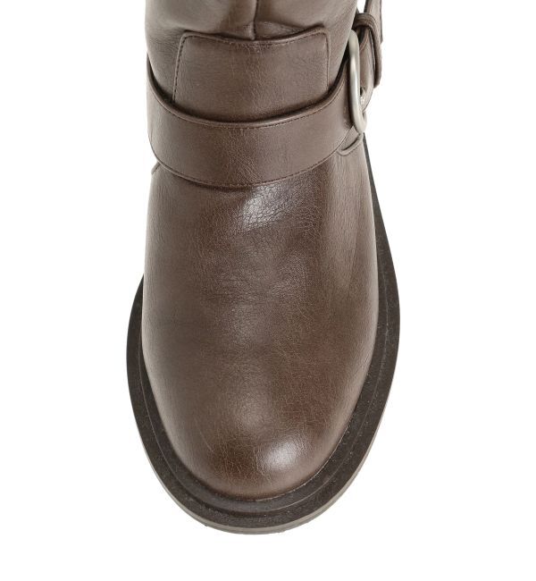 Ungrid「バックルコンビロングブーツ」|ロングブーツ|