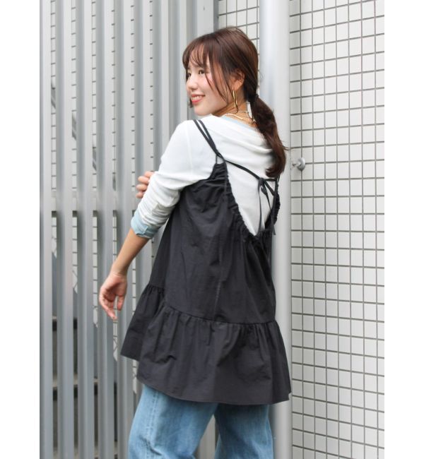 Ungrid「バックオープンミドル丈キャミ」|キャミソール|