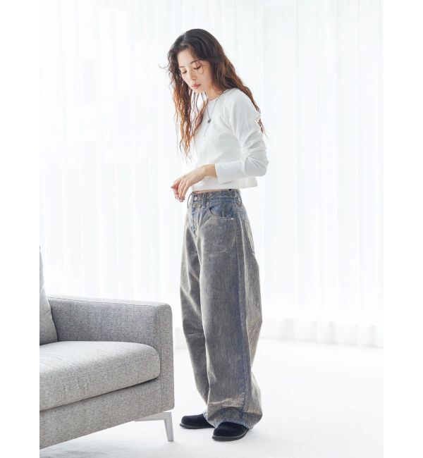 Ungrid「クロップドハニカムロングスリーブTee」|Tシャツ・カットソー|