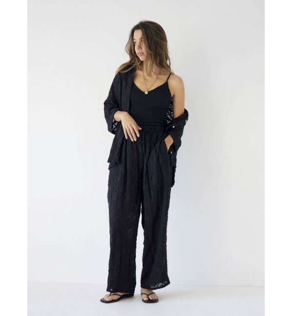 Ungrid「起毛エンブロイダリーハーフスリーブシャツ」|シャツ・ブラウス|