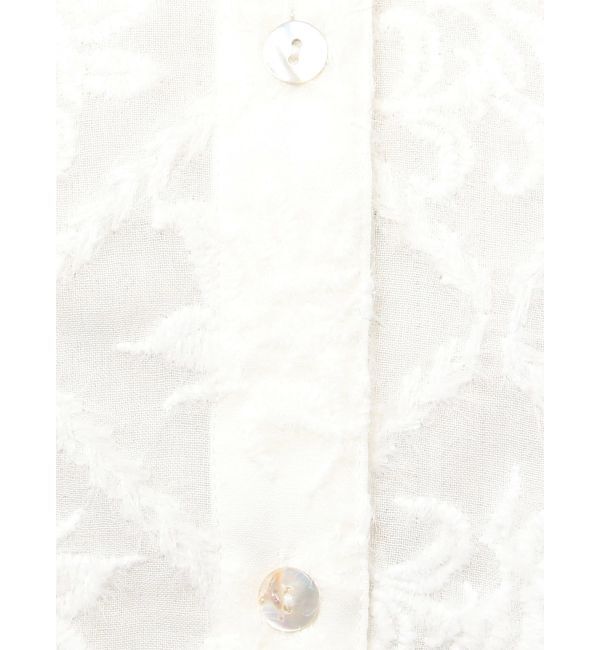 Ungrid「起毛エンブロイダリーハーフスリーブシャツ」|シャツ・ブラウス|