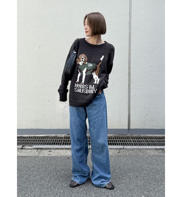 Ungrid「【WEB限定】ドッグモチーフジャカードニット」|ニット・セーター|