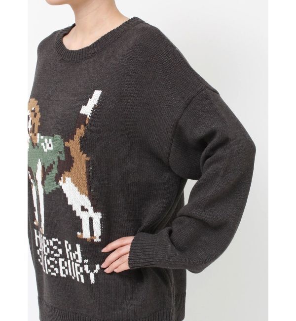 Ungrid「【WEB限定】ドッグモチーフジャカードニット」|ニット・セーター|