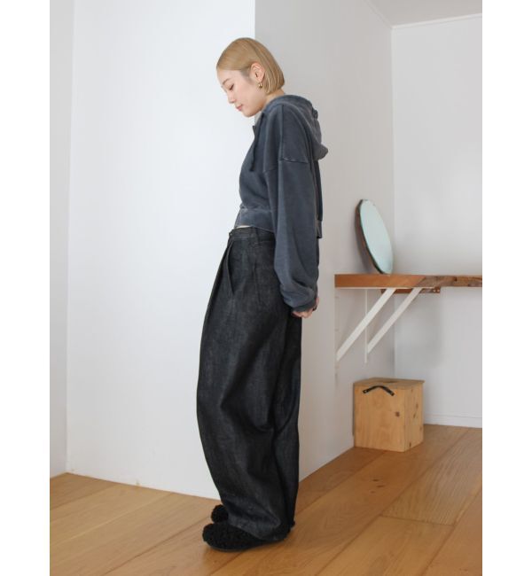 Ungrid「ダブルジップヴィンテージショートパーカー」|パーカー|