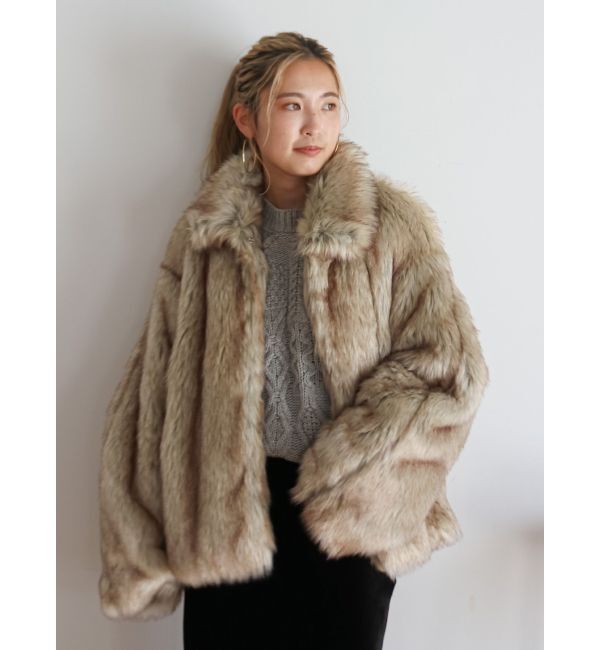 Ungrid「ボリュームデザインファーコート」|その他|