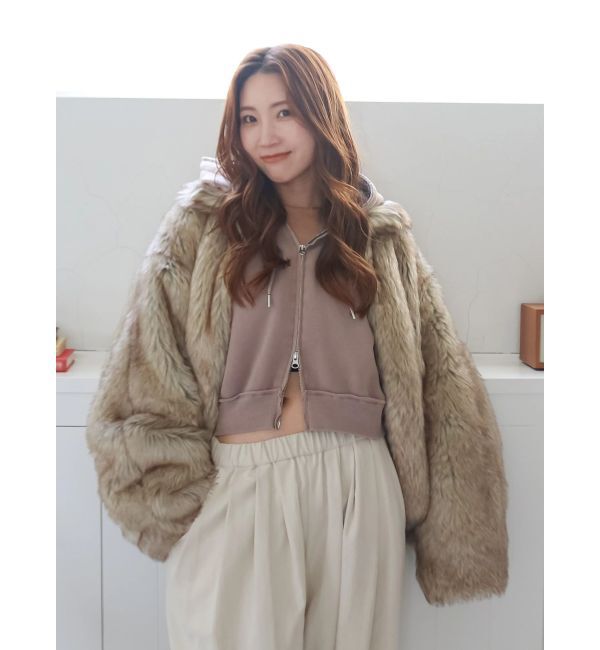 Ungrid「ボリュームデザインファーコート」|その他|