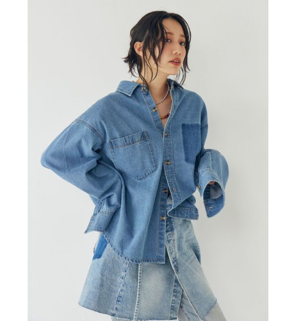 Ungrid「ポケットデザインデニムシャツ」|シャツ・ブラウス|