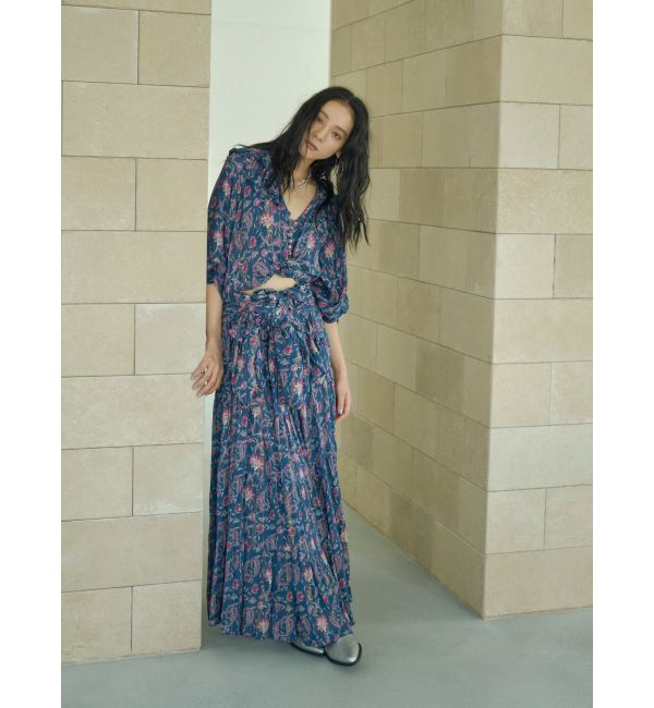 Ungrid「エスニックフラワーボリュームワンピース」|ワンピース|