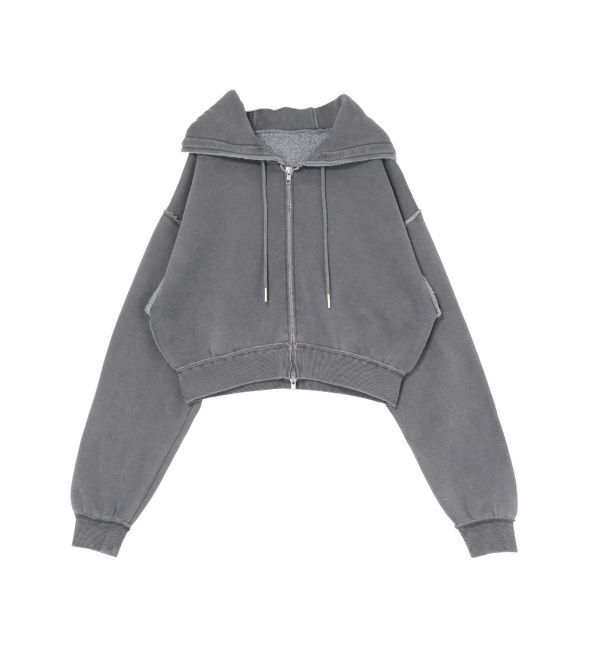 Ungrid「ダブルジップピグメントショートパーカー」|パーカー|