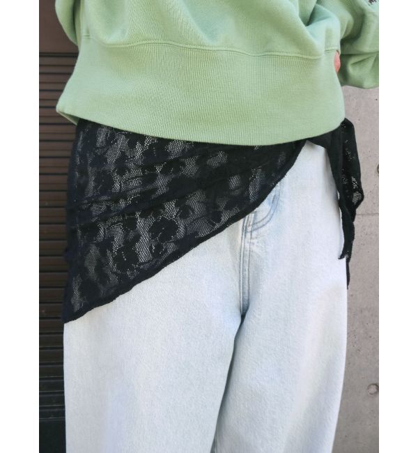 Ungrid「レーススカーフ」|バンダナ・スカーフ|ブラック