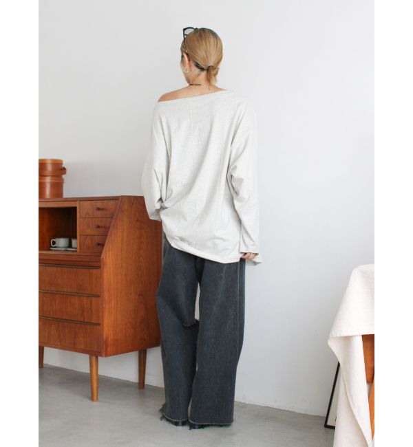 Ungrid「ボートネックビックシルエットロングスリーブTee」|Tシャツ・カットソー|