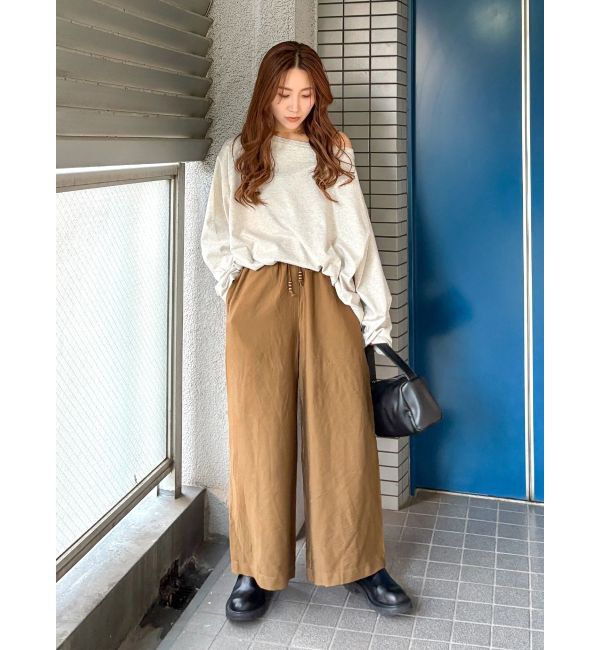 Ungrid「ボートネックビックシルエットロングスリーブTee」|Tシャツ・カットソー|