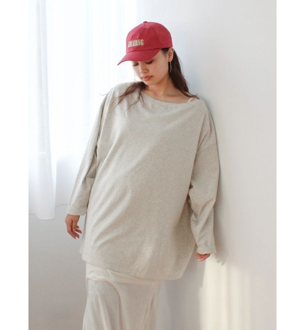 Ungrid「ボートネックビックシルエットロングスリーブTee」|Tシャツ・カットソー|