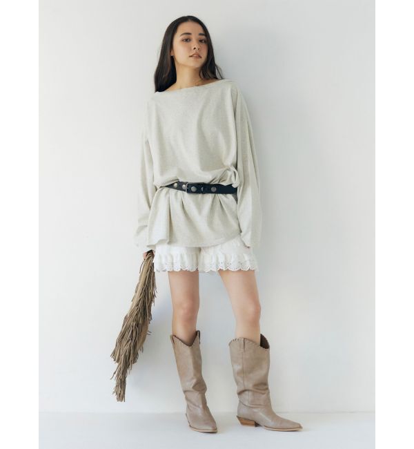 Ungrid「ボートネックビックシルエットロングスリーブTee」|Tシャツ・カットソー|