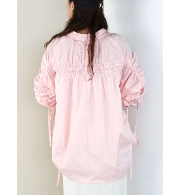 Ungrid「ギャザーデザインルーズシャツ」|シャツ・ブラウス|
