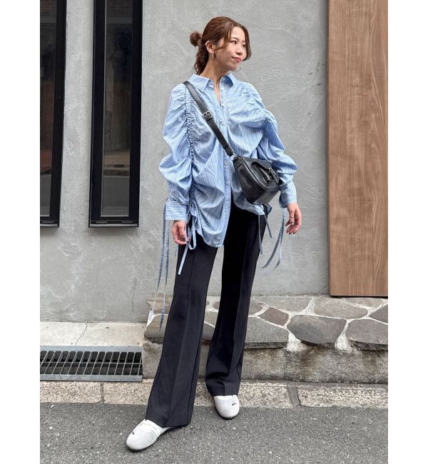 Ungrid「ギャザーデザインルーズシャツ」|シャツ・ブラウス|