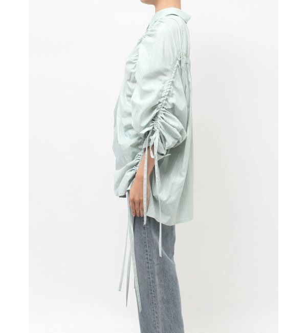 Ungrid「ギャザーデザインルーズシャツ」|シャツ・ブラウス|