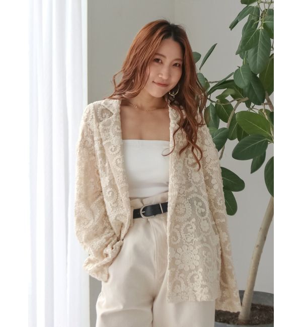 Ungrid「レーステーラードジャケット」|テーラードジャケット|