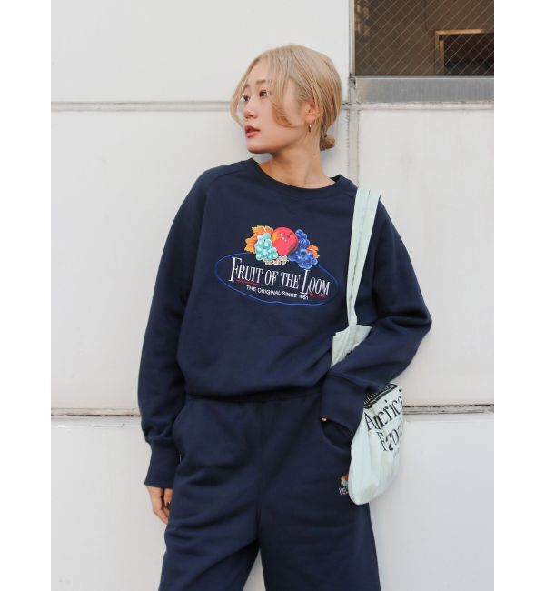 Ungrid「FRUIT OF THE LOOM別注 ロゴスウェット」|スウェット・ジャージ|ネイビー